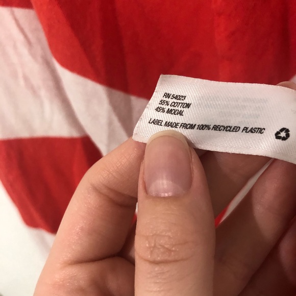 Gap Red and White Chevron Print Stripes Comfy XS - Picture 4 of 7